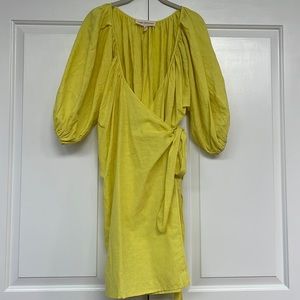 Mara Hoffman yellow ‘Coletta' wrap dress size M